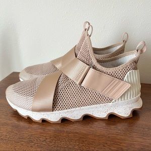 Sorel Kinetic Natural Tan Pink Blush High Top Sneaker Wrap Women’s Size 10.5